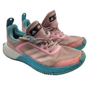 Adidas x LEGO Sport J Kids Size 4/Womens 5 Light Pink Cyan GY2611